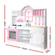 Kids Wooden Pretend Kitchen Cookware Play Set Pink & White Creative Play - Dodosales