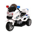 Kids Police Ride On Bike Motorbike Motorcycle Car White 3 Wheels