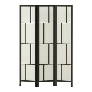 z 3 Panel Room Divider Screen Privacy Folding Partition Stand - Black
