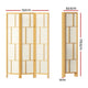 z 3 Panel Room Divider Screen Privacy Folding Partition Stand - Natural