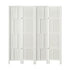 z 4 Panel Wooden Privacy Room Divider Office Screen Stand Partition - White