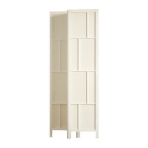 z 4 Panel Wooden Privacy Room Divider Office Screen Stand Partition - White