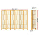 6 Panel Wooden Privacy Room Divider Office Screen Stand Partition - Natural
