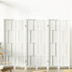 6 Panel Wooden Privacy Room Divider Office Screen Stand Partition - White