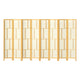 8 Panel Wooden Privacy Room Divider Office Screen Stand Partition - Natural