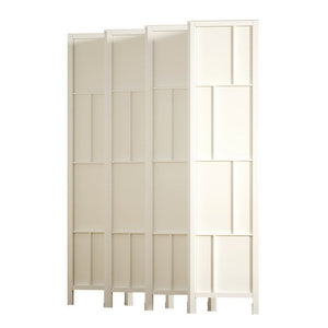 8 Panel Wooden Privacy Room Divider Office Screen Stand Partition - White
