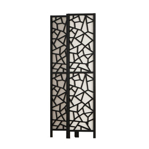 4 Panel Wooden Privacy Room Divider Office Screen Stand Partition - Black