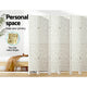 8 Panel Room Divider Screen Privacy Wood Dividers Foldable White