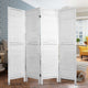 4 Panel Room Divider Privacy Screen Folding Partition Home Office White - Dodosales