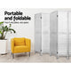 8 Panel Room Divider Privacy Screen Folding Partition Home Office White - Dodosales