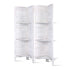 4 Panel Room Divider Privacy Screen With Shelves Folding Partition Home Office White