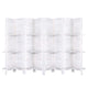 8 Panel Room Divider Privacy Screen With Shelves Folding Partition Home Office White - Dodosales