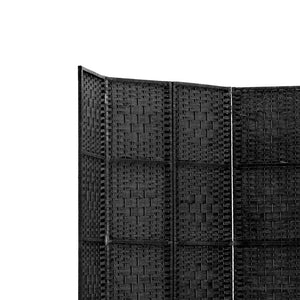 6 Panel Room Divider Privacy Screen Oriental Look Partition Black - Dodosales