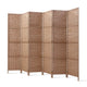 6 Panel Privacy Screen Room Divider Folding Partition Stand Home Office Rattan - Dodosales