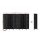 8 Panel Privacy Screen Room Divider Dividers Privacy Screen Rattan Wooden Stand Black - Dodosales