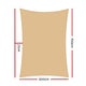 280GSM Shadecloth Canopy Shade Sail Shade Cloth Rectangle Sand Beige 5 x 7m - Dodosales