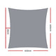 280GSM Shadecloth Canopy Shade Sail Shade Cloth Square Grey 6 x 6m - Dodosales
