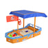 150cm Sandpit Boat Sand Pit With Canopy Cover Treated Timber Play Sand Pit Pirate Ship