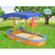 150cm Sandpit Boat Sand Pit With Canopy Cover Treated Timber Play Sand Pit Pirate Ship - Dodosales
