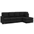 Sofa Lounge Set Couch Futon Corner Modular Chaise Fabric 5 Seater Suite Dark Grey