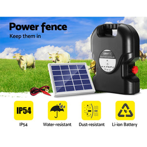 Solar Electric Fence Energiser Fencing Energizer Charger Farm Animal 15km