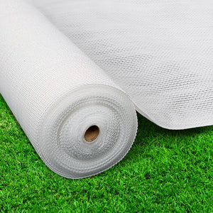Shade Sail Cloth Mesh 50% UV Block Greenhouse Pool Patio Carport 3.66 x 10M White