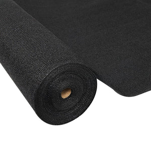 Shade Sail Cloth Mesh 90% UV Block Greenhouse Pool Patio Carport 3.66 x 30M Black