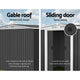 z Metal Garden Shed Outdoor Storage Sheds Tool Workshop W/ Base 2.57x2.05M - Grey - Dodosales