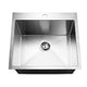 53cm Sink 304 Stainless Steel Kitchen Basin Tub X-Flume Satin Coat - Dodosales