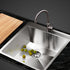 53 x 50cm Stainless Steel Kitchen Sink Basin Bowl Under/Top/Flush Mount Silver
