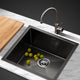 51cm Sink 304 Stainless Steel Nano Kitchen Basin  Bowl Tub X-Flume Satin Coat - Dodosales