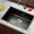 60cm Stainless Steel Kitchen Double Sink Basin Bowl Under/Top/Flush Mount Black