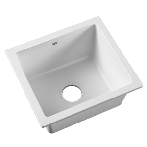 46 x 41cm Sink Granite Stone Kitchen Basin Bowl Tub White - Dodosales