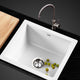 46 x 41cm Sink Granite Stone Kitchen Basin Bowl Tub White - Dodosales