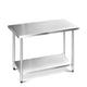 z Commercial Stainless Steel Kitchen Bench Table Home Food Prep 1219 x 610mm - Dodosales