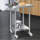 Commercial Stainless Steel Kitchen Bench Table Home Food Prep On Wheels 762 x 762mm - Dodosales