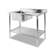 Commercial Stainless Steel Sink Kitchen Shelf Bench Food Prep - Dodosales