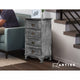Chest of 4 Drawers Bedside Tables Drawers Cabinet Storage Vintage Grey Nightstand - Dodosales