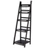 Ladder Style Display Unit Wooden 5 Tier Stand Storage Shelves Rack Coffee