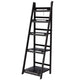 Ladder Style Display Unit Wooden 5 Tier Stand Storage Shelves Rack Coffee - Dodosales