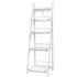 z Ladder Style Display Unit Wooden 5 Tier Stand Storage Shelves Rack White