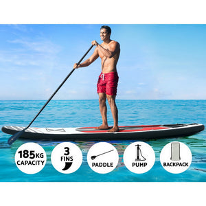 11" Paddle Board Stand Up Inflatable SUP Surfboard Paddleboard Backpack Kayak Red