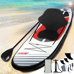 11" Paddle Board Stand Up Inflatable SUP Surfboard Paddleboard Backpack Kayak Red