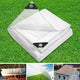 Tarp Camping Tarps Poly Tarpaulin Heavy Duty Cover 135gsm White 5 x 10m - Dodosales