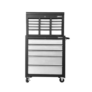 z 14 Drawers Toolbox Tool Chest Trolley Box Cabinet Cart Garage Storage Black & Grey - Afterpay - Zip Pay - Dodosales -