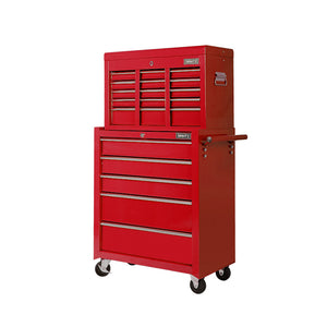 14 Drawers Toolbox Tool Chest Trolley Box Cabinet Cart Garage Storage Red - Afterpay - Zip Pay - Dodosales -
