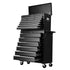 16 Drawers Toolbox Tool Chest & Trolley Box Cabinet Cart Garage Storage Black