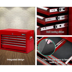9 Drawer Tool Box Mechanic Storage Toolbox Workshop Garage Red - Afterpay - Zip Pay - Dodosales -