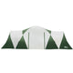 12 Person Tent Camping Hiking Beach Tents 3 Rooms Mesh Windows Green