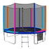 Outdoor Round 12Ft Trampoline Kids Children Enclosure Safety Net Pads Multi Colour